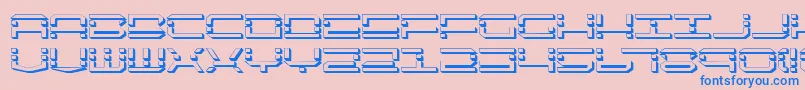 fuente QuickquickShadow – Fuentes Azules Sobre Fondo Rosa