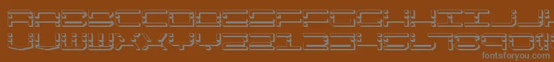 フォントQuickquickShadow – 茶色の背景に灰色の文字