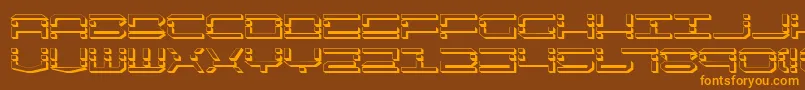 QuickquickShadow Font – Orange Fonts on Brown Background