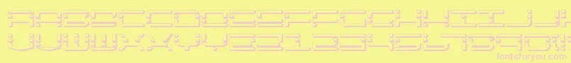 QuickquickShadow Font – Pink Fonts on Yellow Background