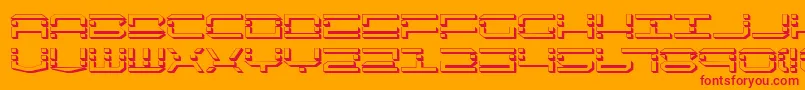 QuickquickShadow Font – Red Fonts on Orange Background