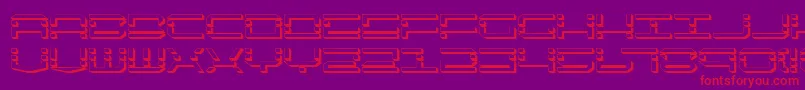 QuickquickShadow-fontti – punaiset fontit violetilla taustalla