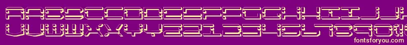 Czcionka QuickquickShadow – żółte czcionki na fioletowym tle