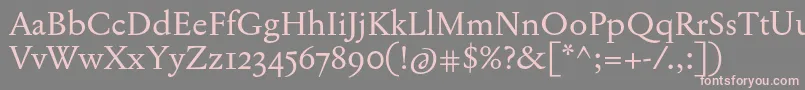 Шрифт JannonTModernePro – розовые шрифты на сером фоне