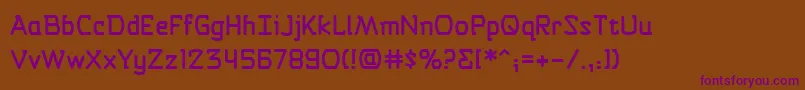 Шрифт SelfDestructButtonBb – фиолетовые шрифты на коричневом фоне