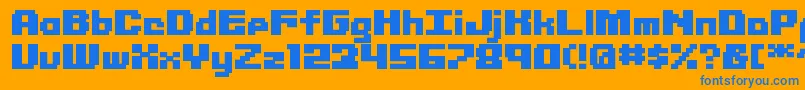 Police Librium ffy – polices bleues sur fond orange