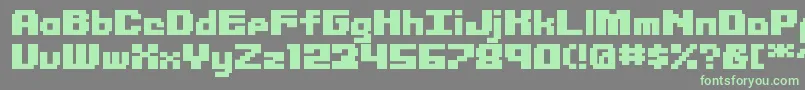 Librium ffy Font – Green Fonts on Gray Background