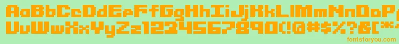 Librium ffy Font – Orange Fonts on Green Background