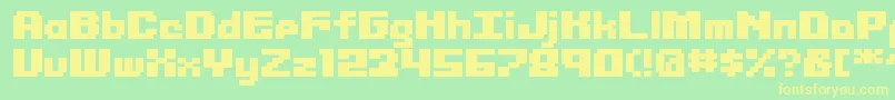 Librium ffy Font – Yellow Fonts on Green Background