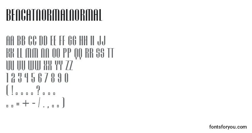 Czcionka BenCatNormalNormal – alfabet, cyfry, specjalne znaki