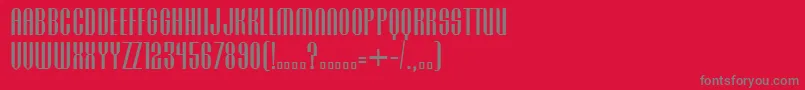 BenCatNormalNormal Font – Gray Fonts on Red Background