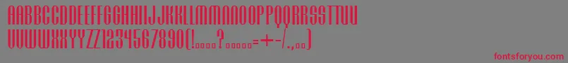 BenCatNormalNormal Font – Red Fonts on Gray Background