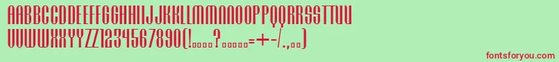 BenCatNormalNormal Font – Red Fonts on Green Background