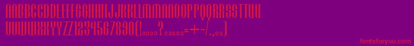 Police BenCatNormalNormal – polices rouges sur fond violet
