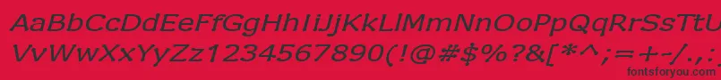 DrummonItalic Font – Black Fonts on Red Background