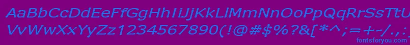 DrummonItalic Font – Blue Fonts on Purple Background