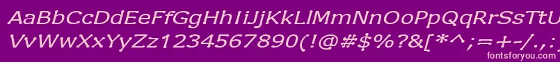 DrummonItalic Font – Pink Fonts on Purple Background