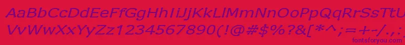 DrummonItalic Font – Purple Fonts on Red Background