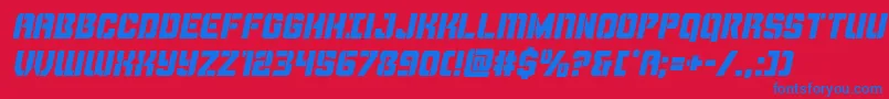 More about Thundertrooperital Font Thundertrooperital Font – Blue Fonts on Red Background