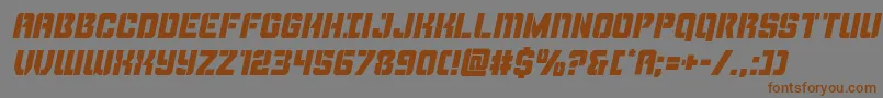 Thundertrooperital Font – Brown Fonts on Gray Background