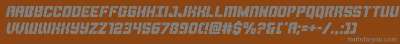 Thundertrooperital Font – Gray Fonts on Brown Background