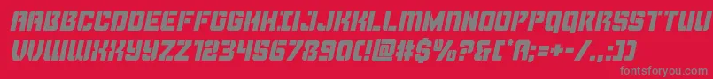 Thundertrooperital Font – Gray Fonts on Red Background