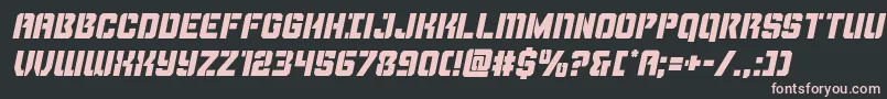 Thundertrooperital Font – Pink Fonts on Black Background