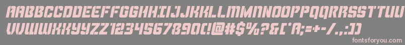 Thundertrooperital Font – Pink Fonts on Gray Background