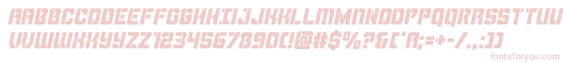 Thundertrooperital Font – Pink Fonts on White Background