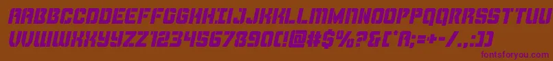 Thundertrooperital Font – Purple Fonts on Brown Background
