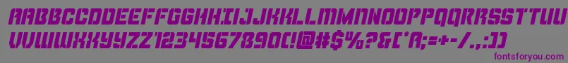 Thundertrooperital Font – Purple Fonts on Gray Background