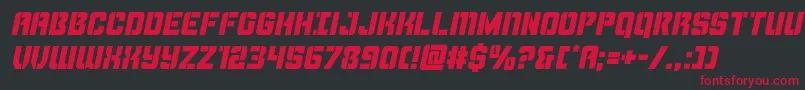 Thundertrooperital Font – Red Fonts on Black Background