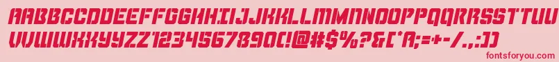 Thundertrooperital Font – Red Fonts on Pink Background