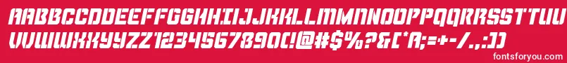 フォントThundertrooperital – 赤い背景に白い文字