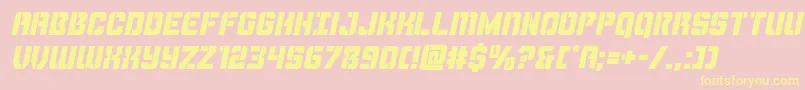 Thundertrooperital Font – Yellow Fonts on Pink Background