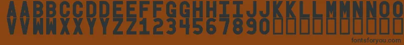 Obgb Font – Black Fonts on Brown Background