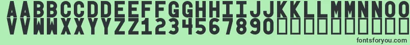 Obgb Font – Black Fonts on Green Background