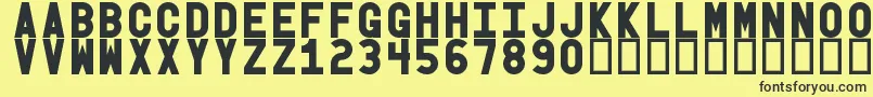 Obgb Font – Black Fonts on Yellow Background