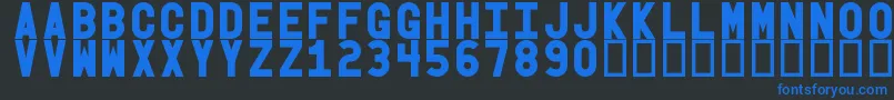 Obgb Font – Blue Fonts on Black Background