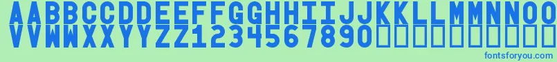 Obgb Font – Blue Fonts on Green Background