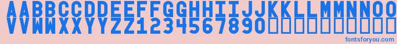 Obgb Font – Blue Fonts on Pink Background