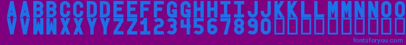 Obgb Font – Blue Fonts on Purple Background
