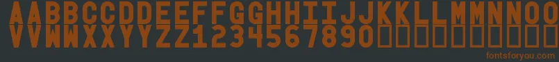 Obgb Font – Brown Fonts on Black Background