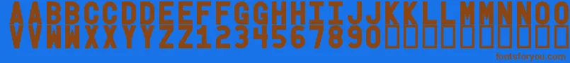 Obgb Font – Brown Fonts on Blue Background