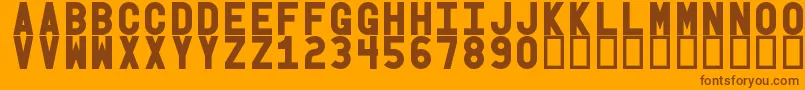 Obgb Font – Brown Fonts on Orange Background