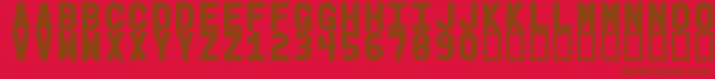 Obgb Font – Brown Fonts on Red Background