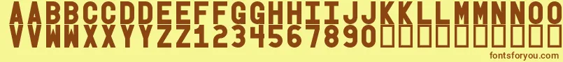 Obgb Font – Brown Fonts on Yellow Background