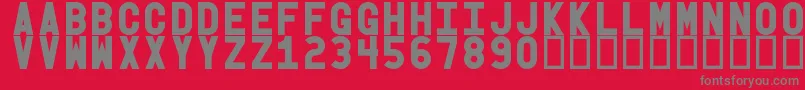Obgb Font – Gray Fonts on Red Background