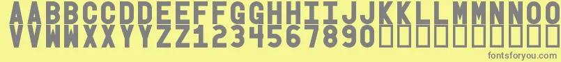 Obgb Font – Gray Fonts on Yellow Background