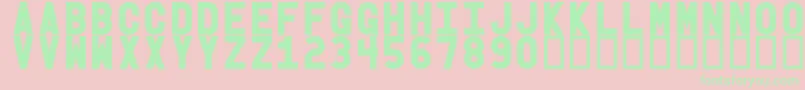 Obgb Font – Green Fonts on Pink Background